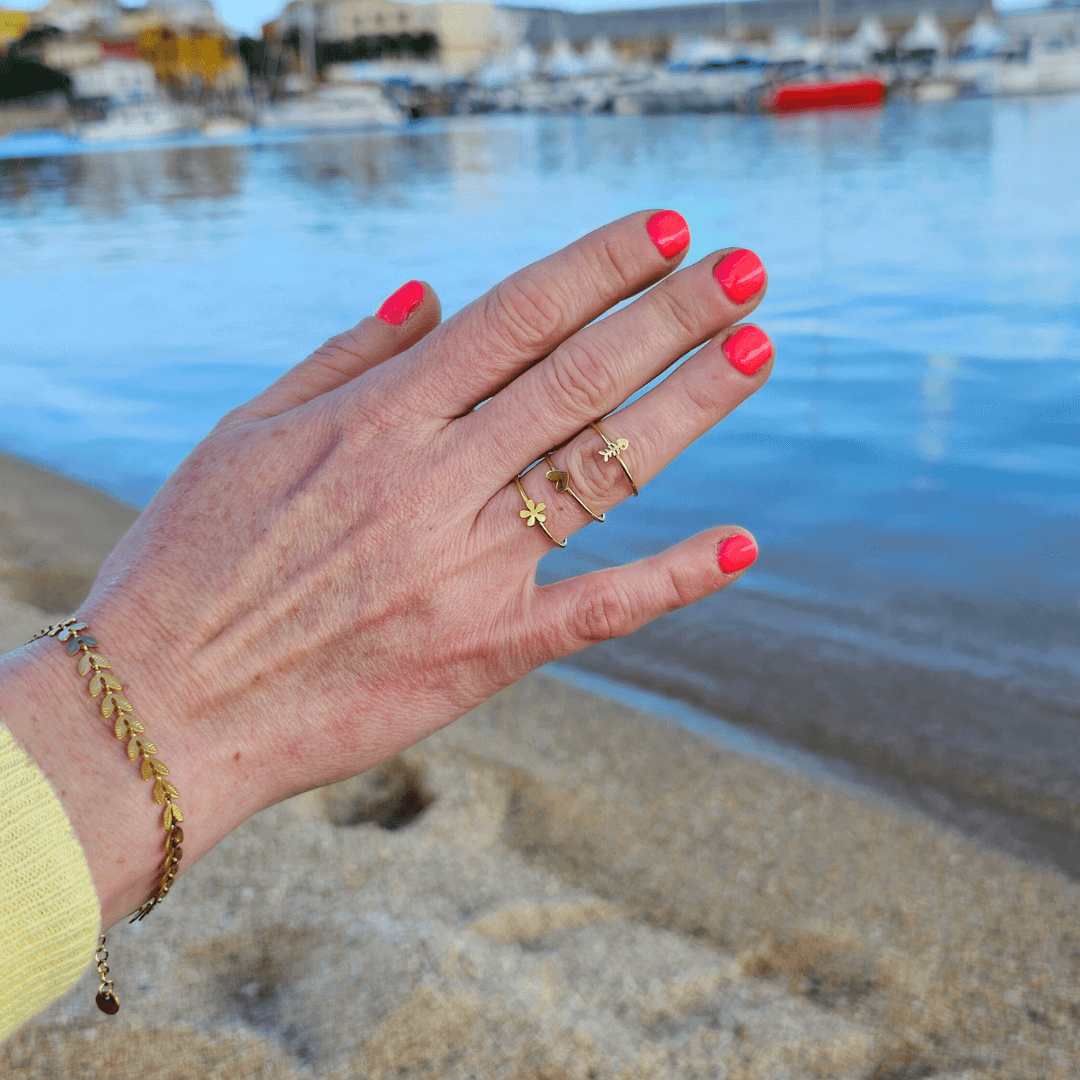 Anillo Flor Dorado