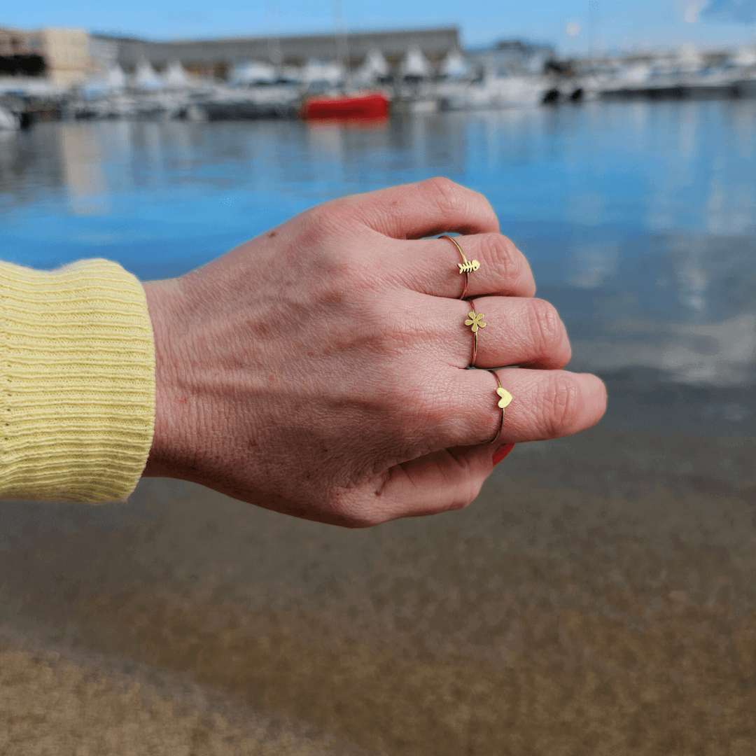 Anillo Flor Dorado