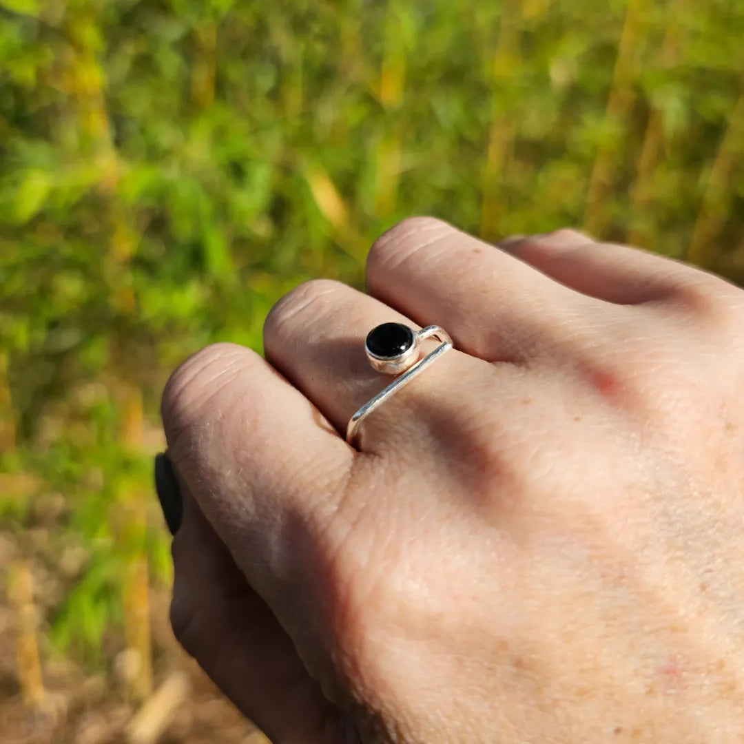 Anillo Turmalina Plata| Protección y Relajación