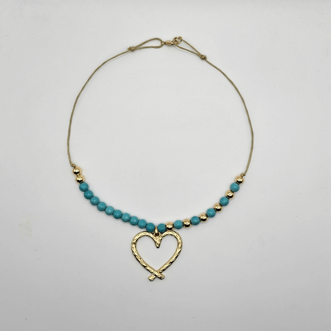 Collar Turquesa Corazón